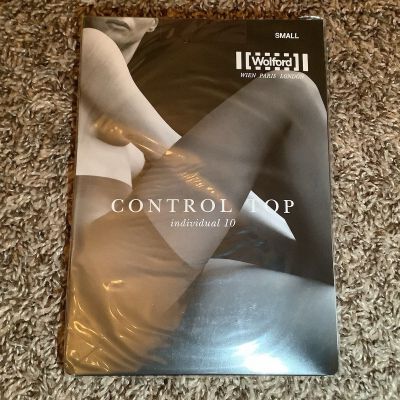 Wolford individual 10 control top tights, color coca, size: S